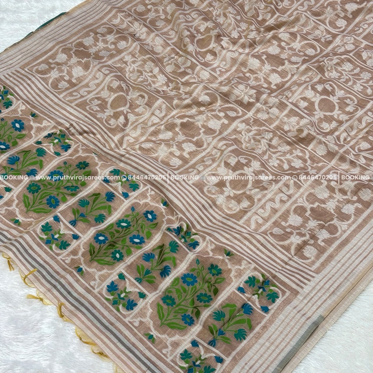 Zarokha Pattern Saree - Chocolate