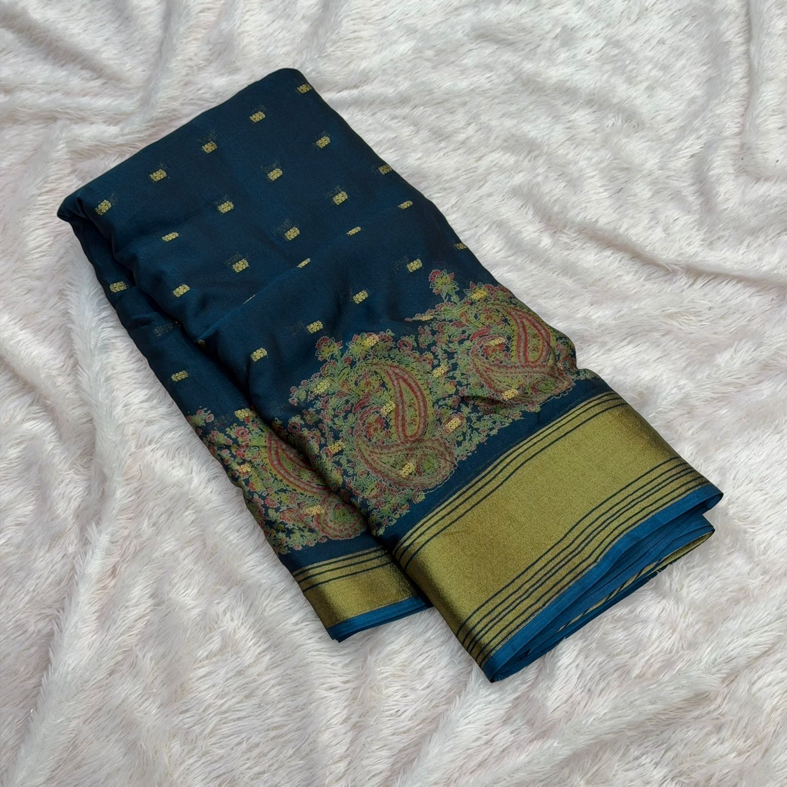 Rangoli Fabric 3D Print Saree - Morpankhi