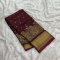 Rangoli Fabric 3D Print Saree - Choclate
