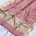 Cotton Silk Checks Maheshwari Saree - Baby Pink
