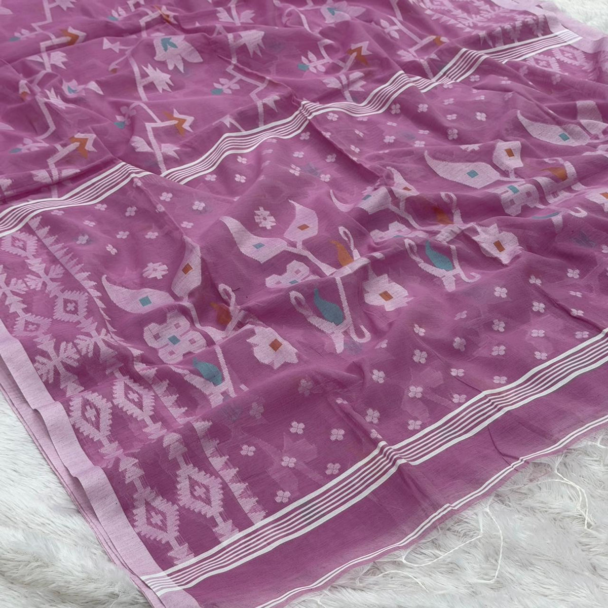 Cotton Handloom sarees - Pink