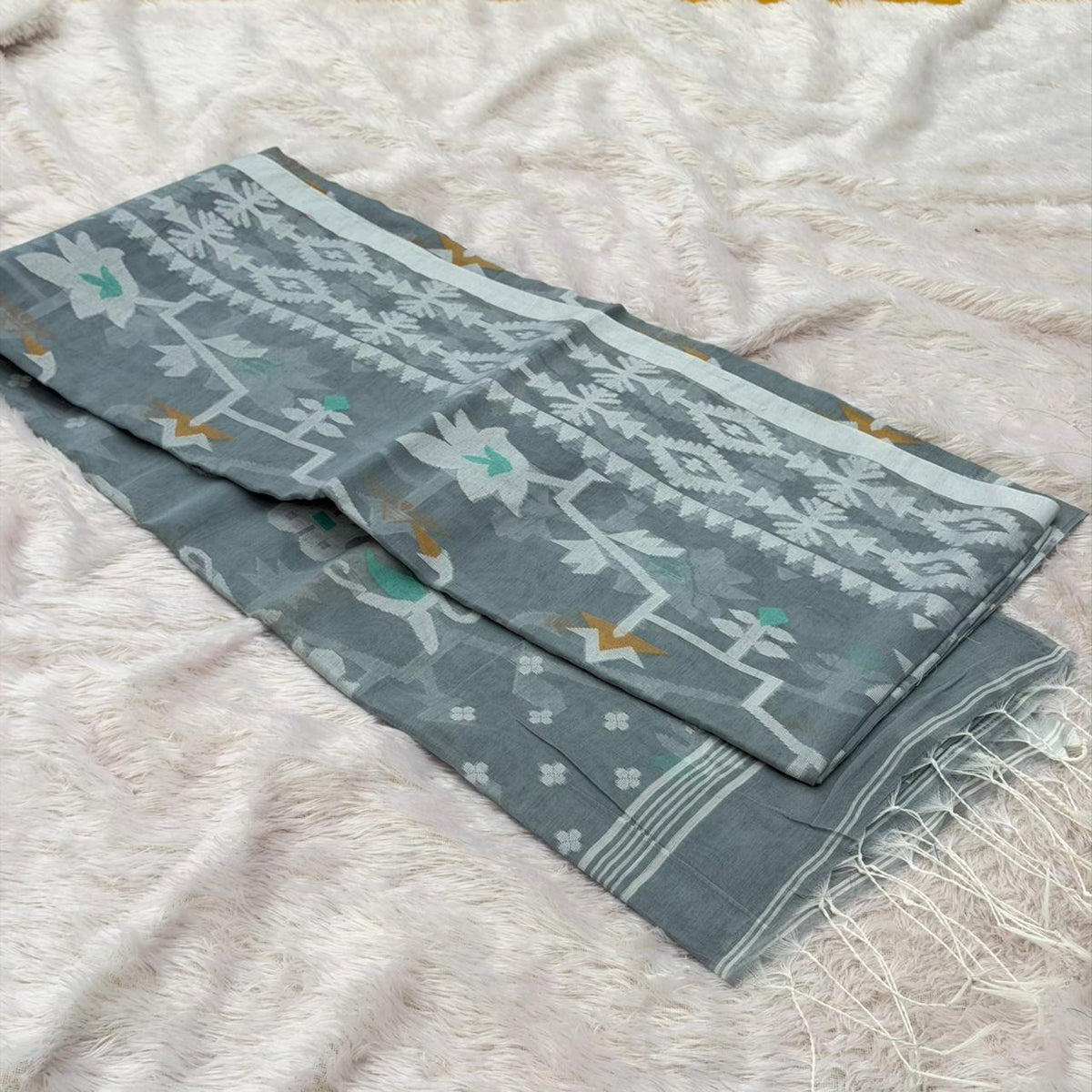 Cotton Handloom sarees - Grey