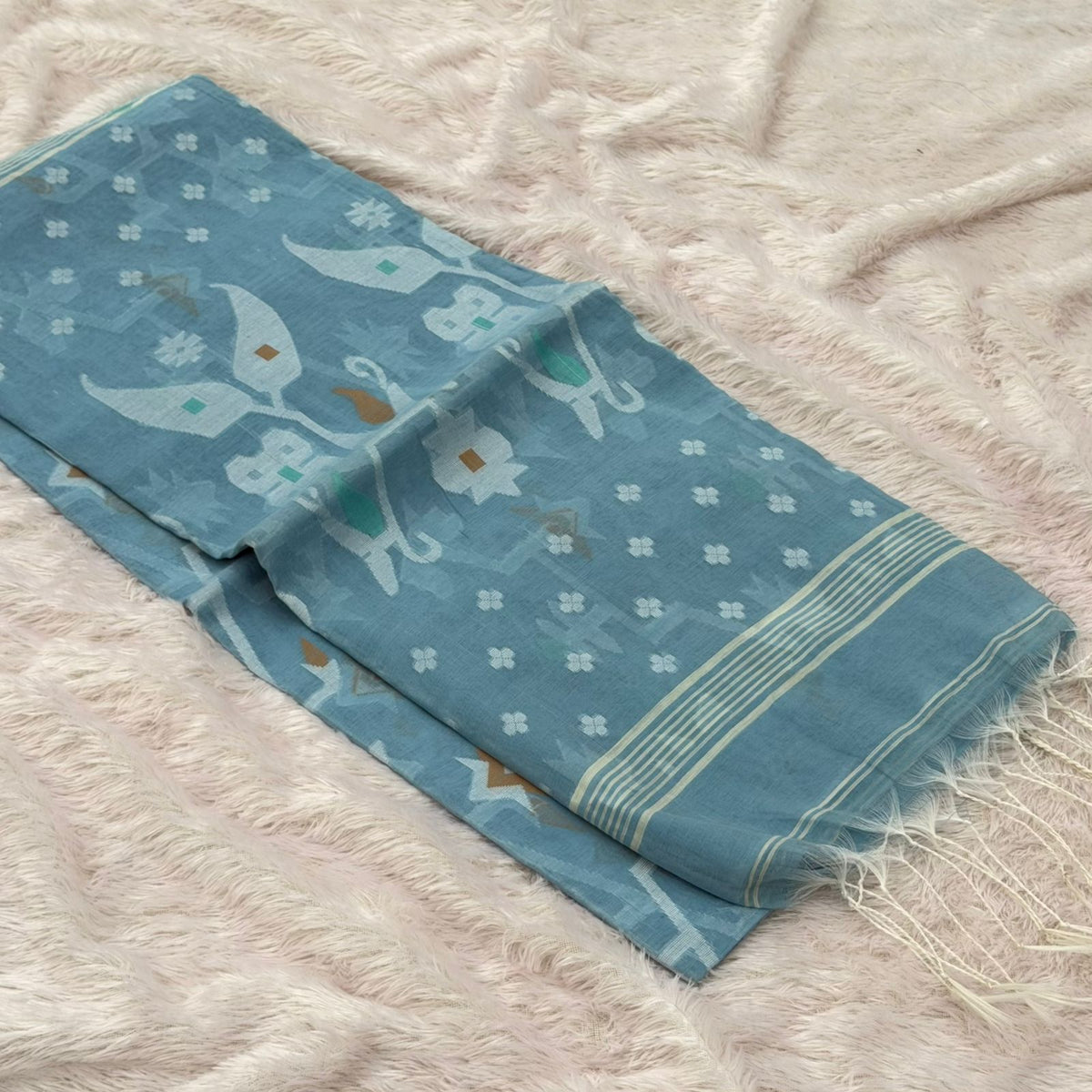 Cotton Handloom sarees - Sky