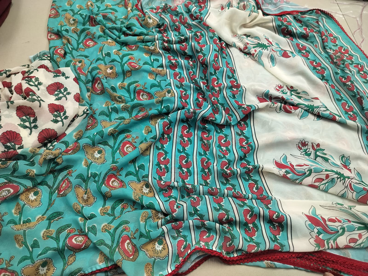 Georgette Full Printed Daily Wear Saree