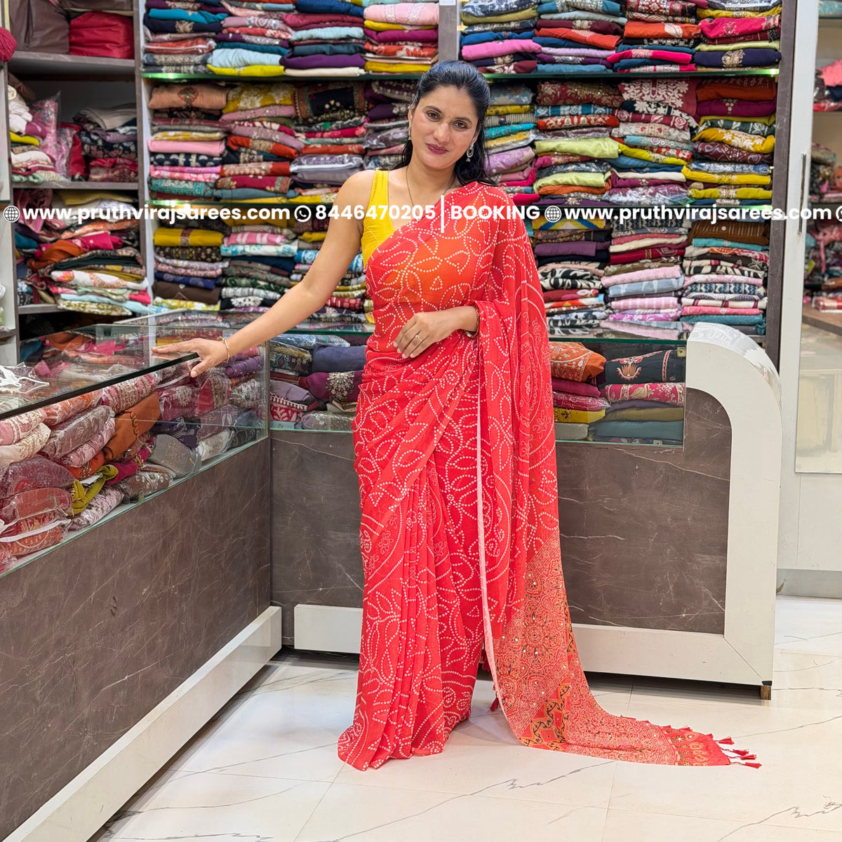 Bandhani Georgette Saree