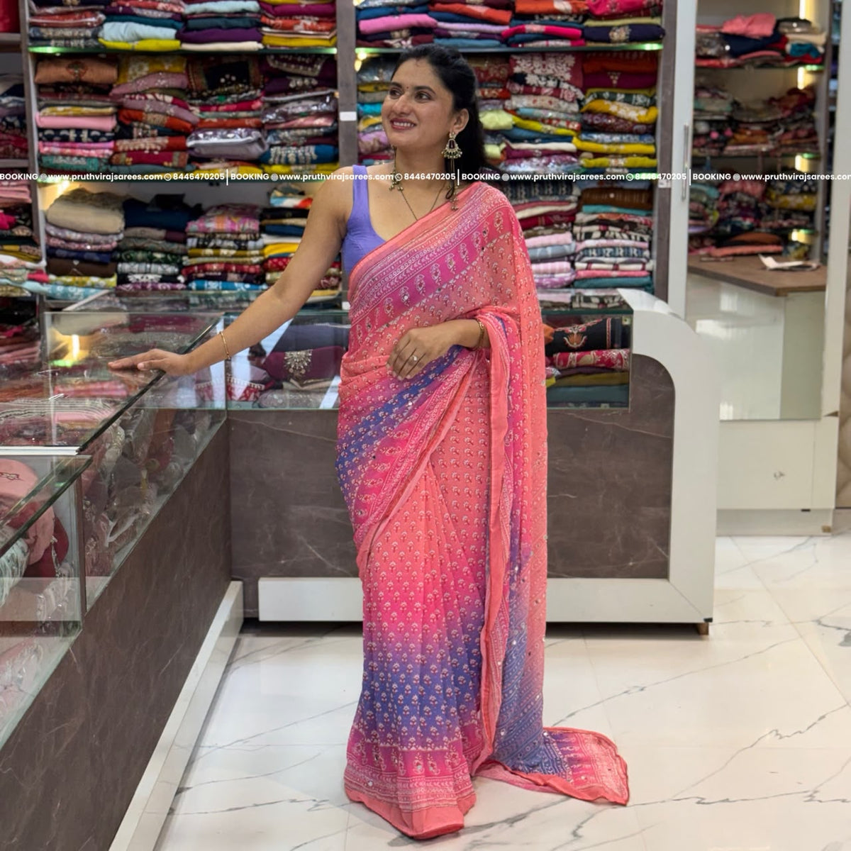 Sadhana Georgette Saree