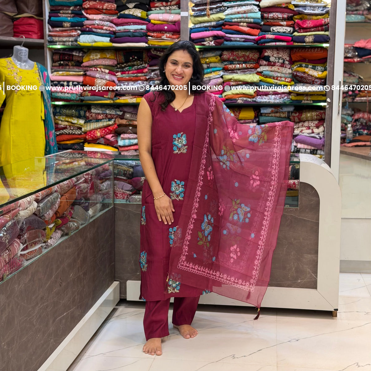 Meera Dress Set - Cherry Pink