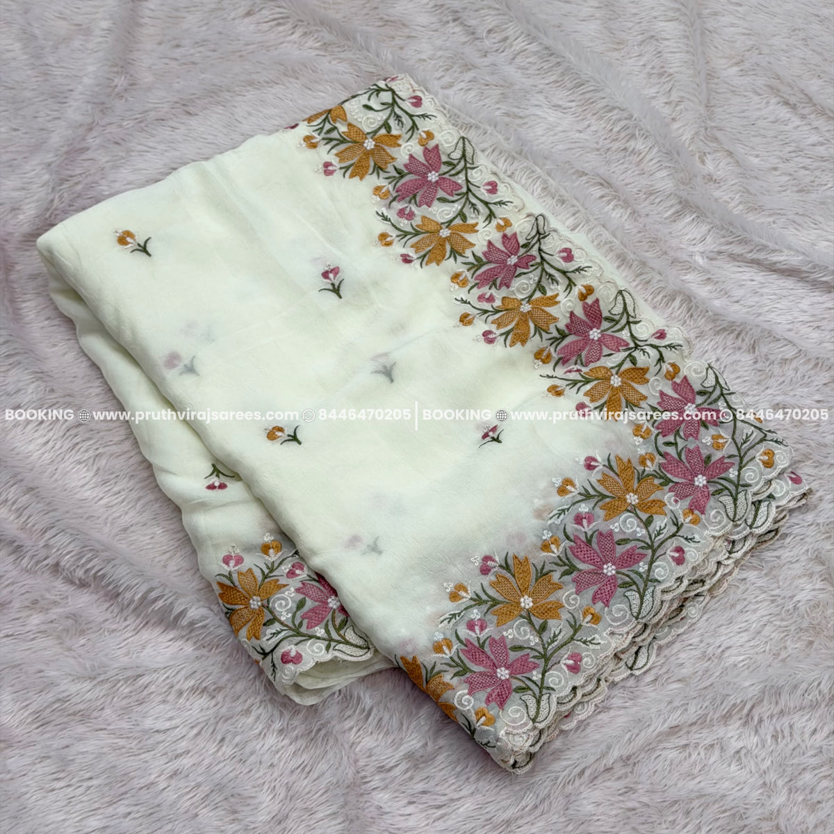 Nilima designer Saree - White