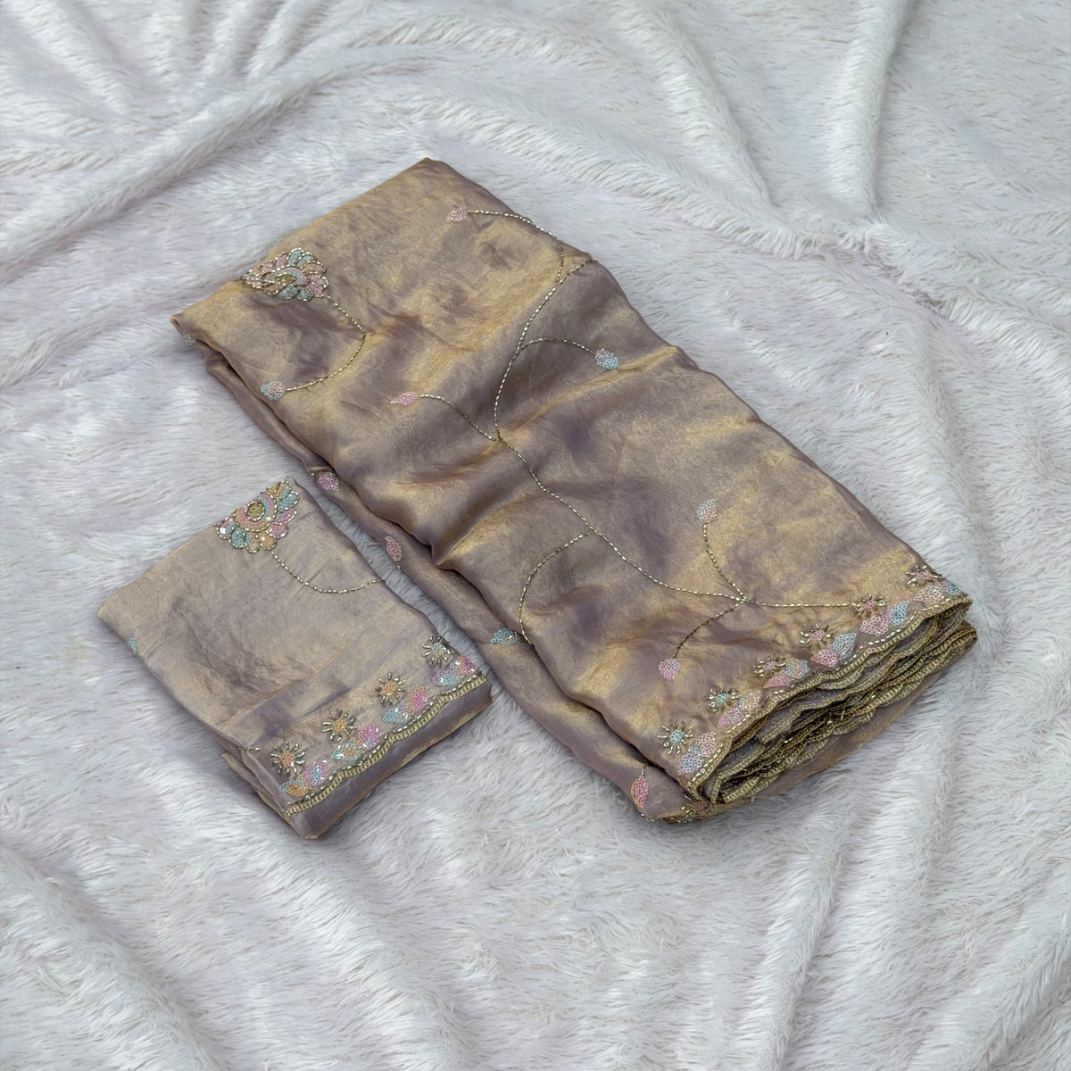 Aliya Designer Saree - Silver