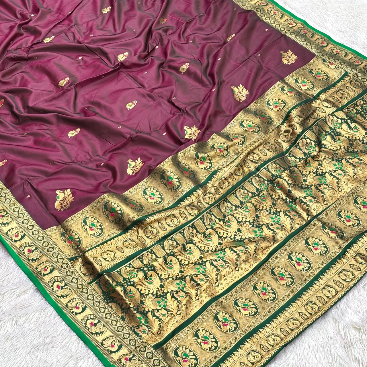 Copper Zari peshwai_wine