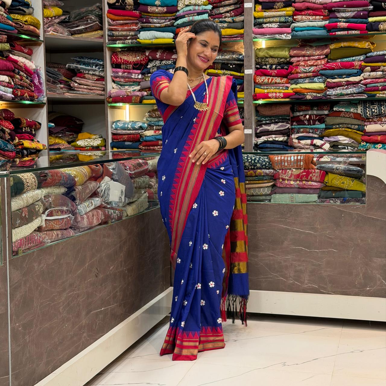 Sadafuli Design Cotton Silk Blend Saree