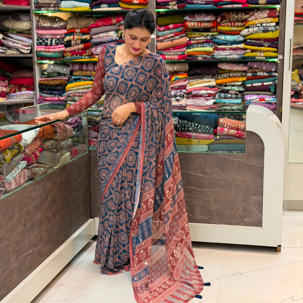 Weightless ajarak saree