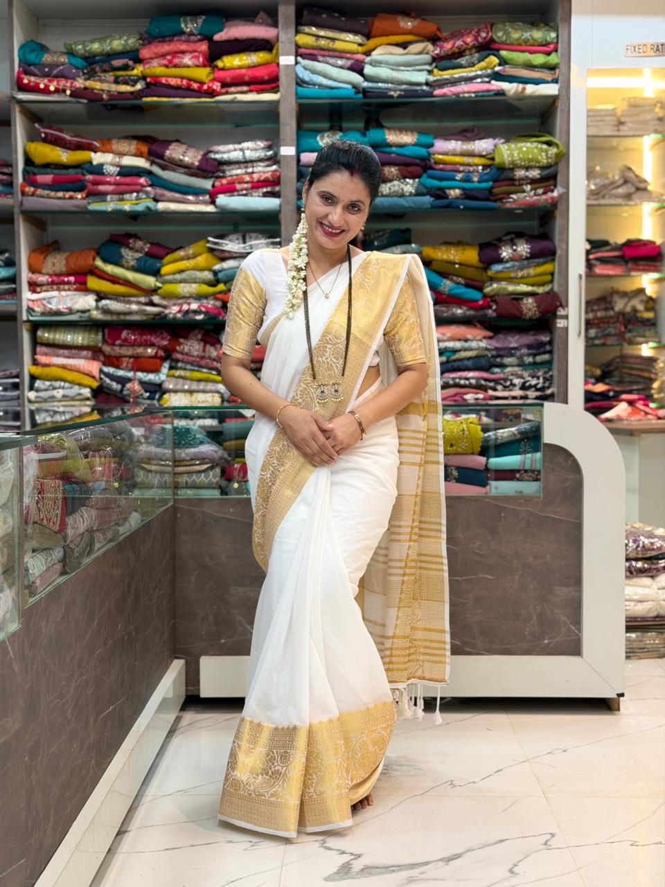 Elegant soft cotton saree