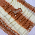 Pranjali  Star Georgette Saree - Coffee