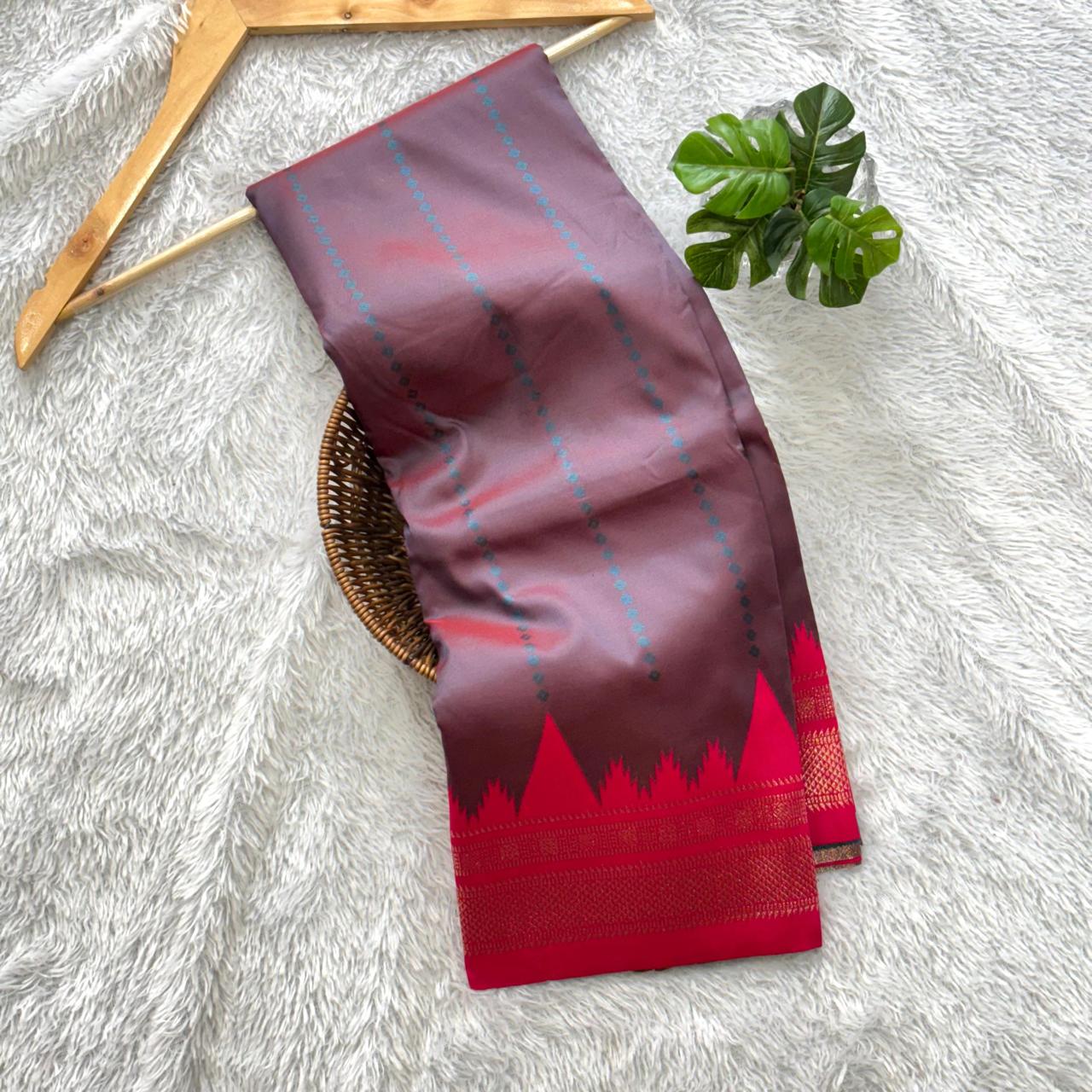 Irakal Silk Saree : anjiri pink