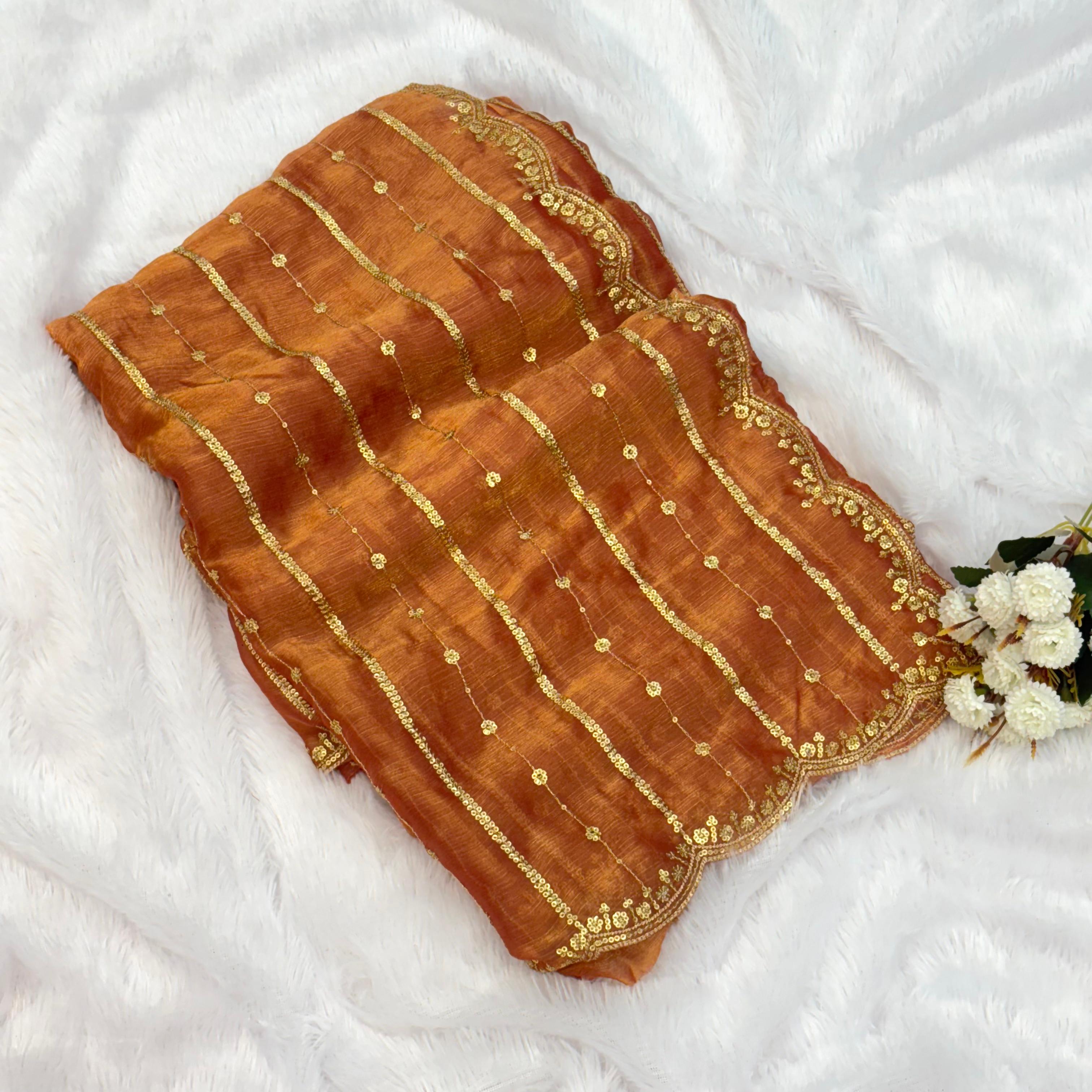 KHUSHI Designer saree- Orange