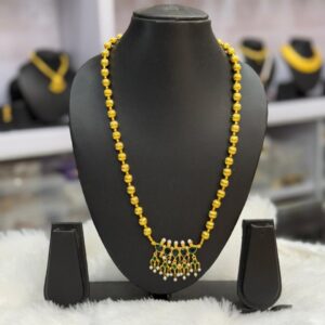 Long Microplated Green Stone