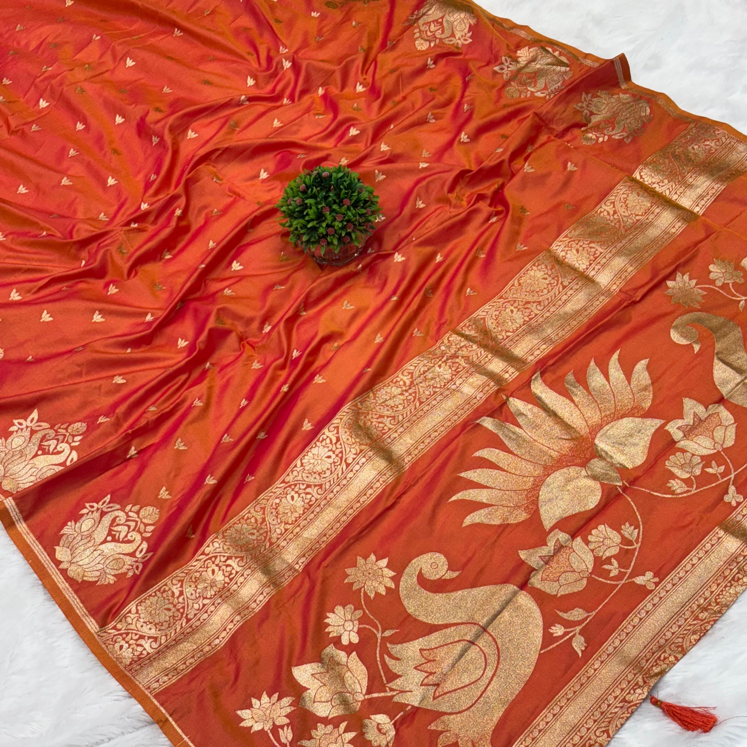 Rajalaxmi Soft Silk Saree- Orange