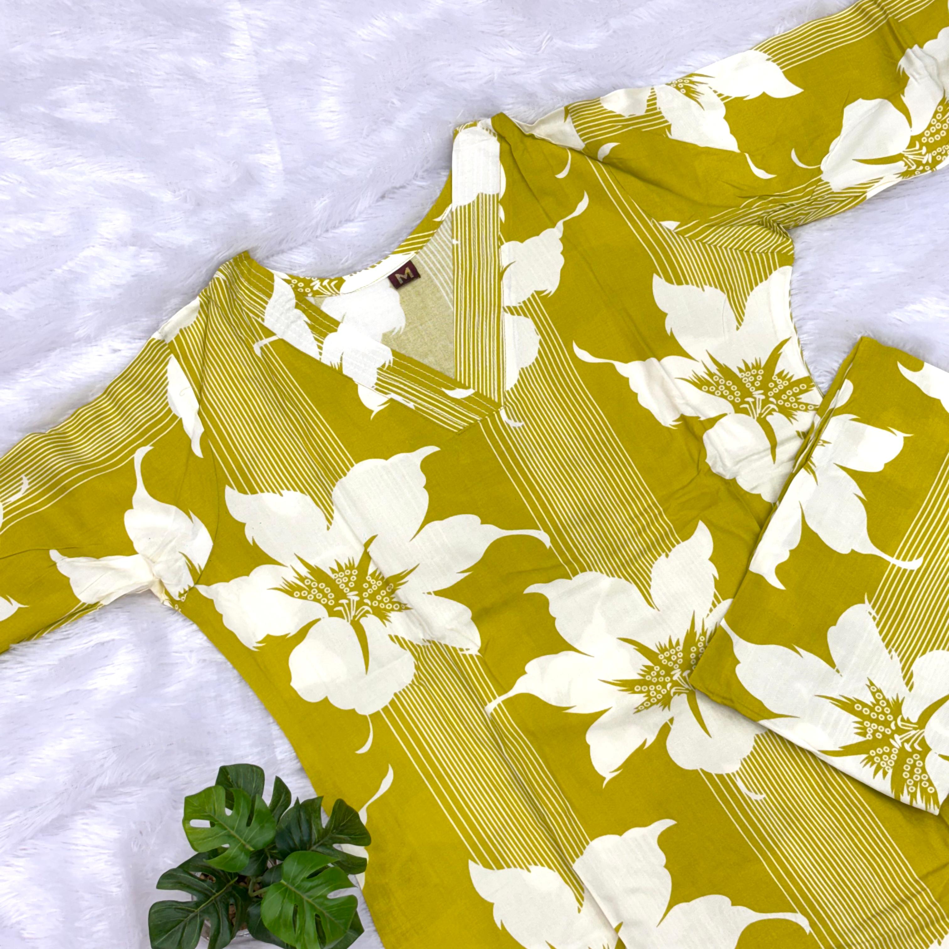 Rayon Cord Set: Yellow