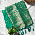 Royale Zari Brocade Silk Saree-  Rama