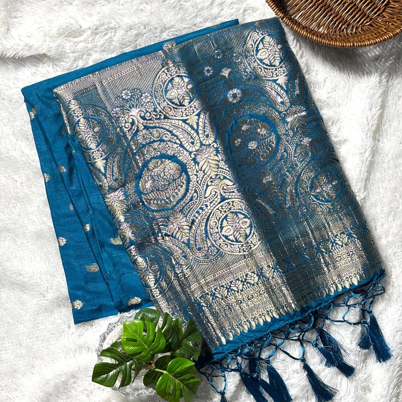 Royale Zari Brocade Silk Saree-  chintamani
