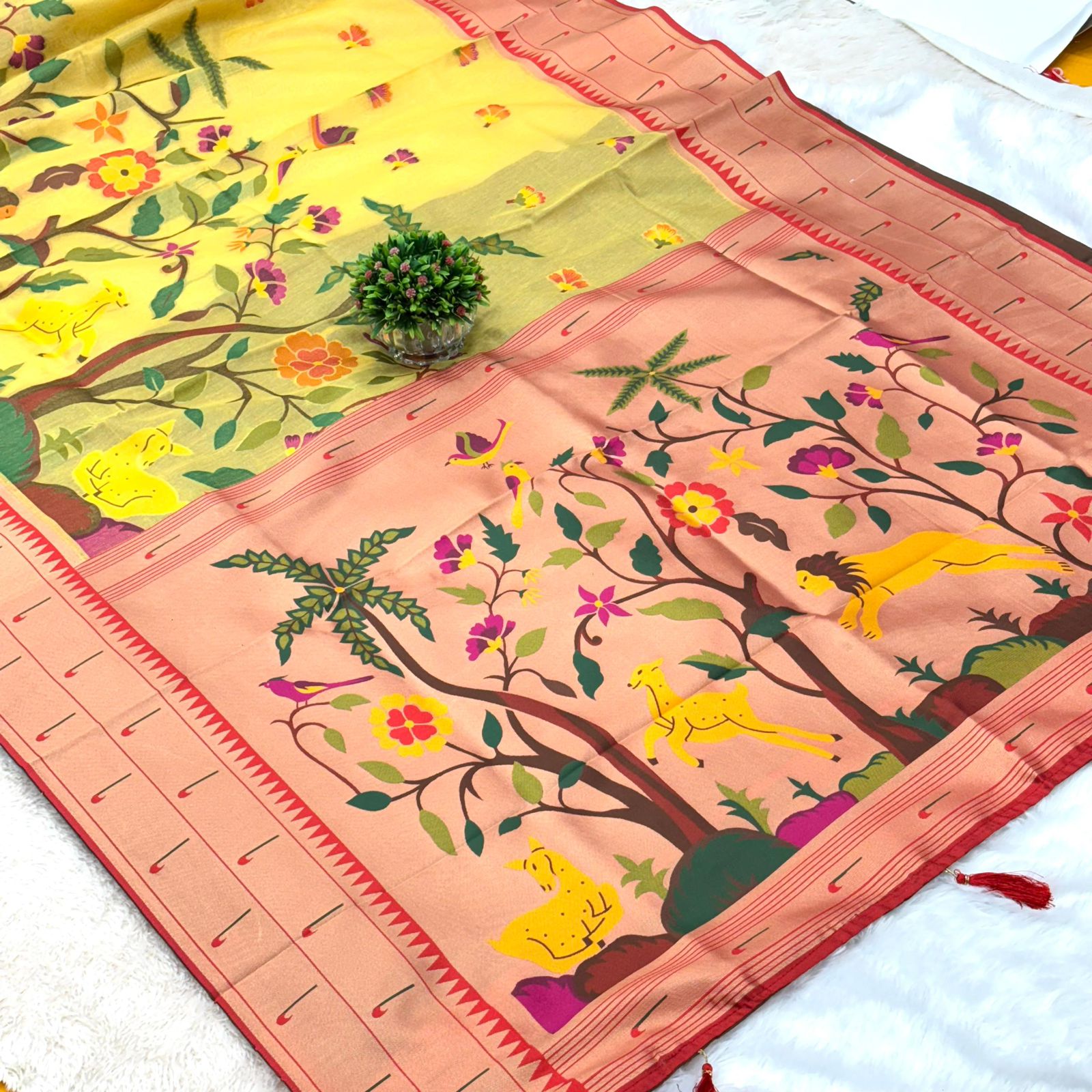 Jungle Tissue Muniya Saree