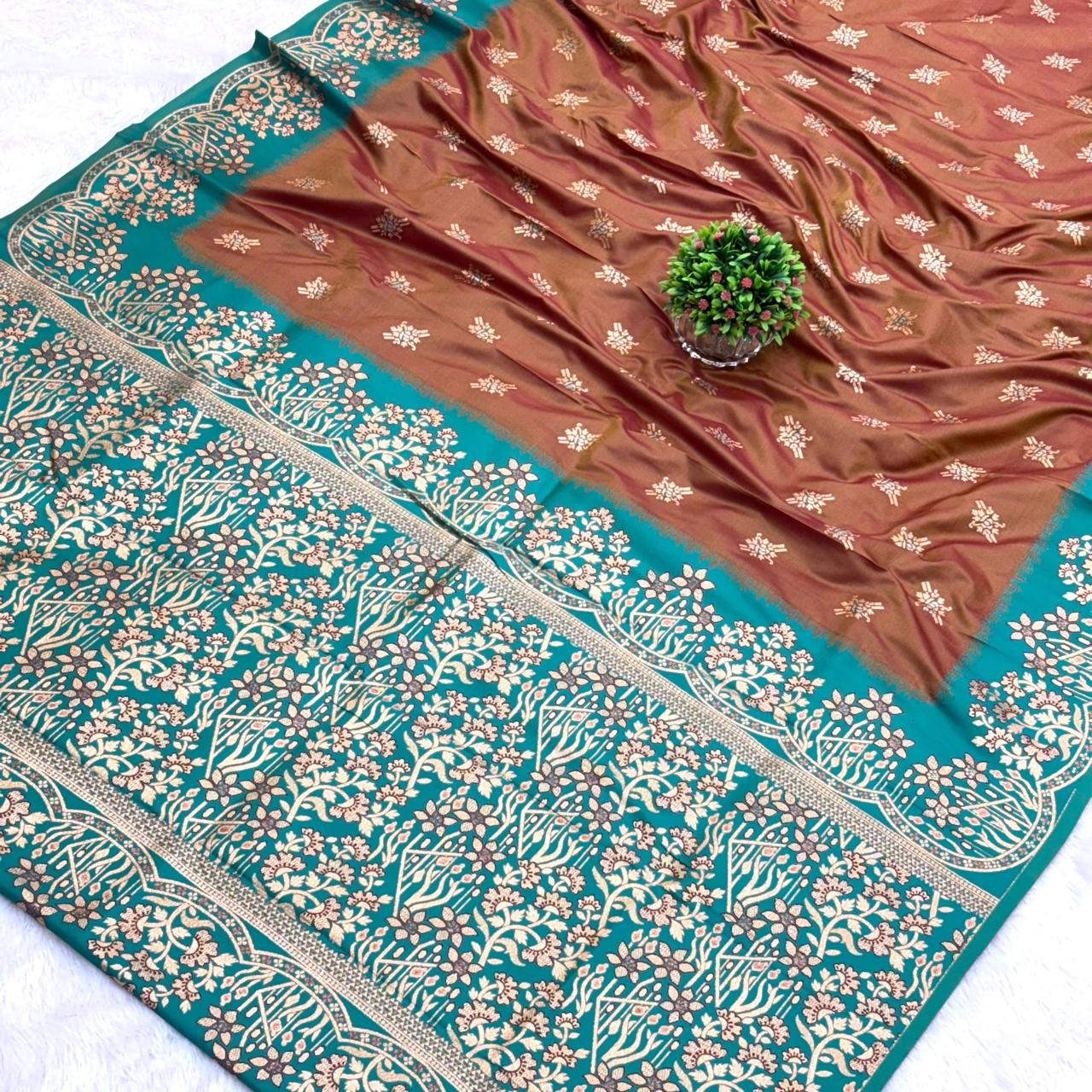 Jamadani saree-Anjiri With Rama Boarder