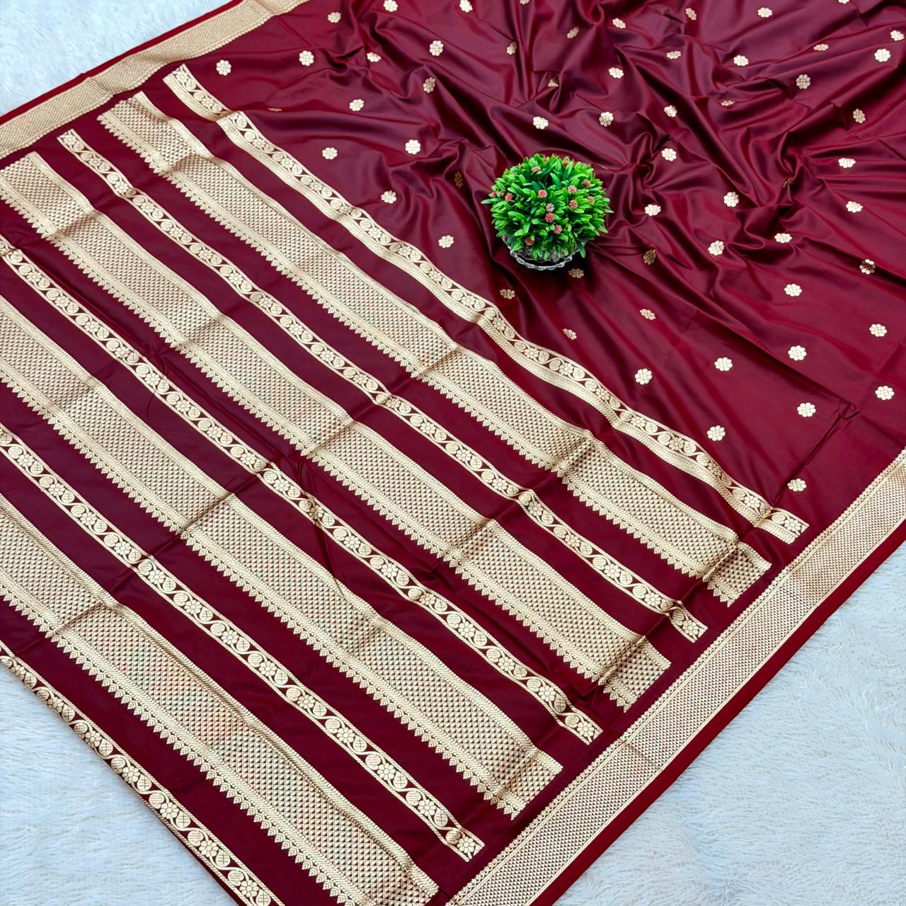 Gadwal Paithani_ Maroon