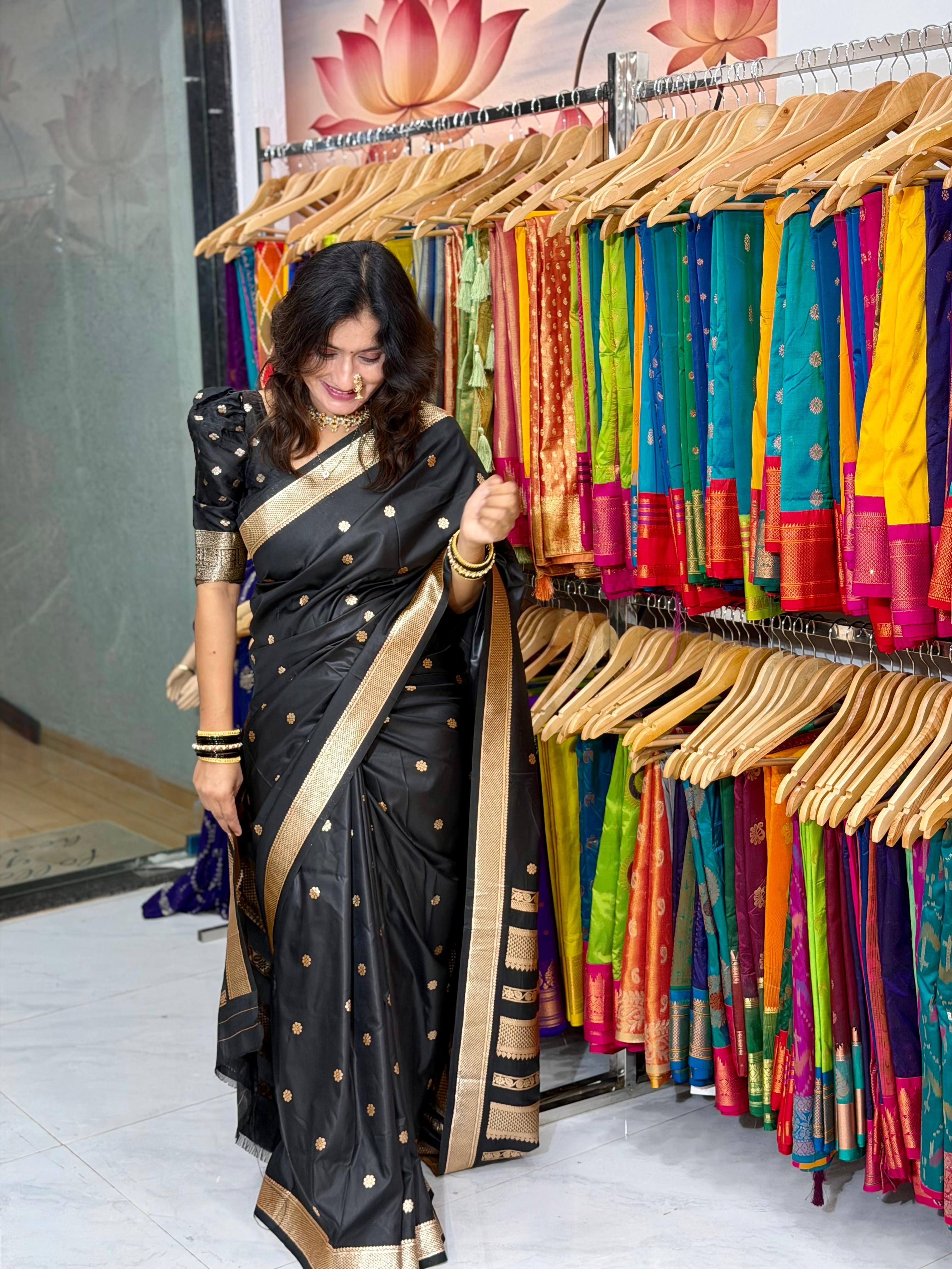 Gadwal Paithani_ Black