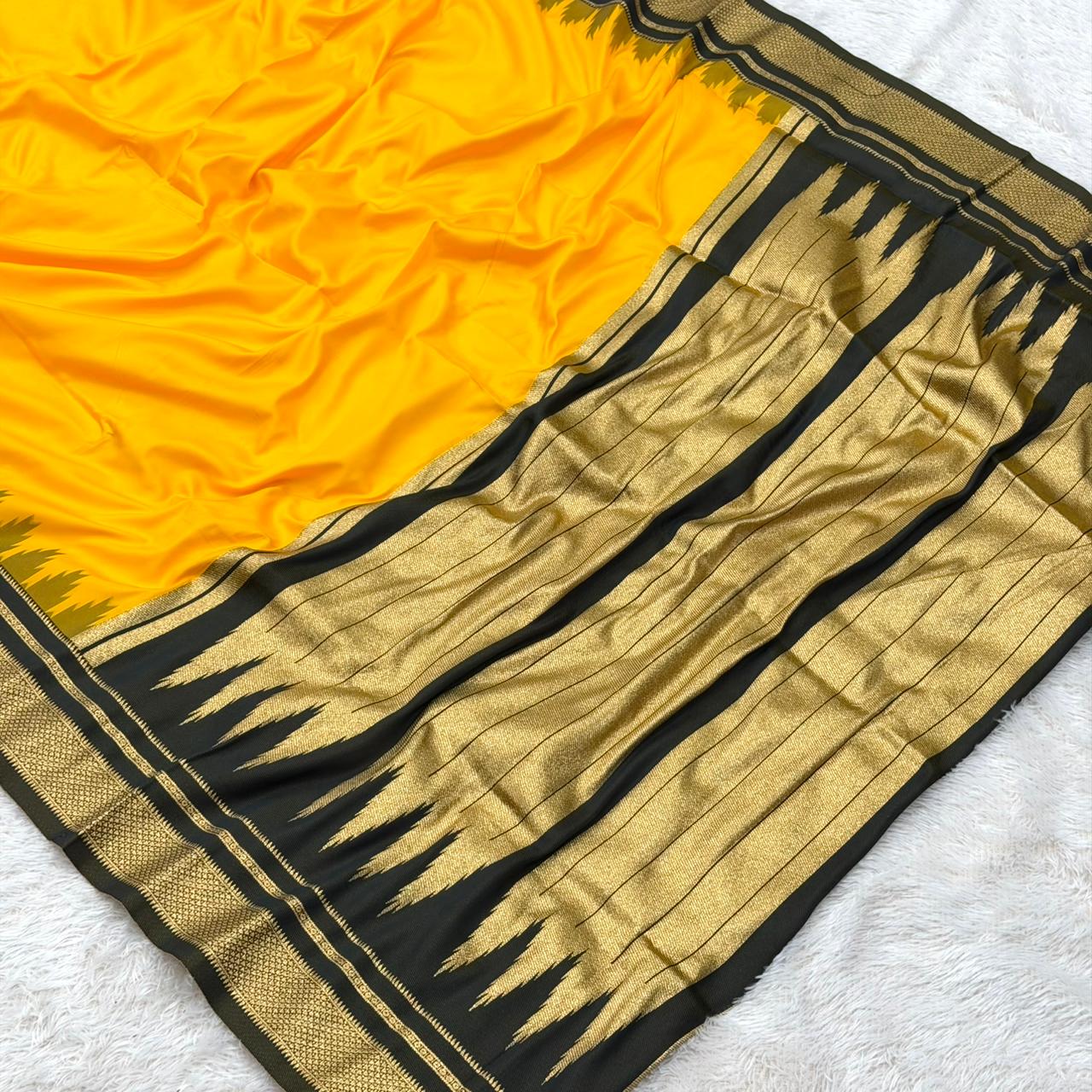 Soft silk Irakal sareee -  Yellow