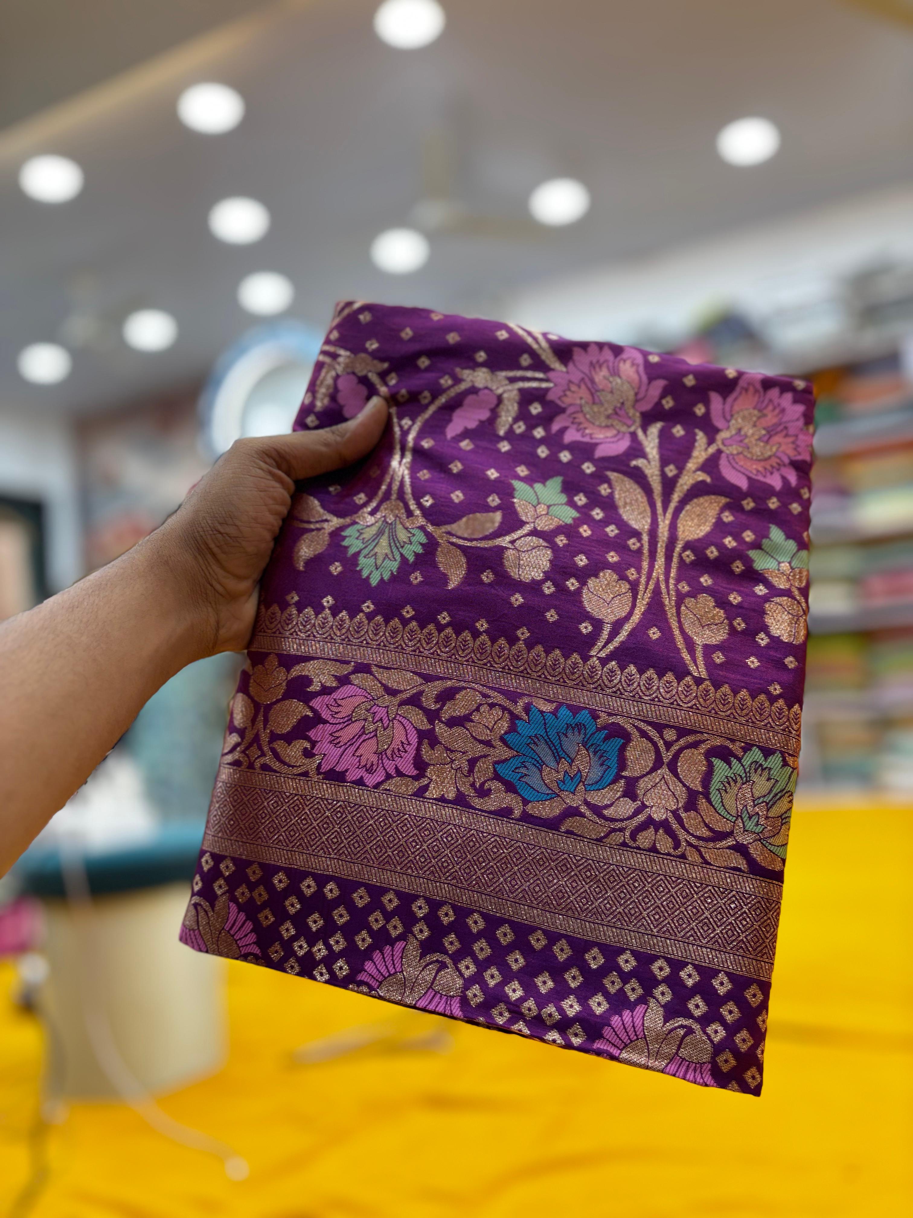 JAL DESIGN SAREE -  PURPLE