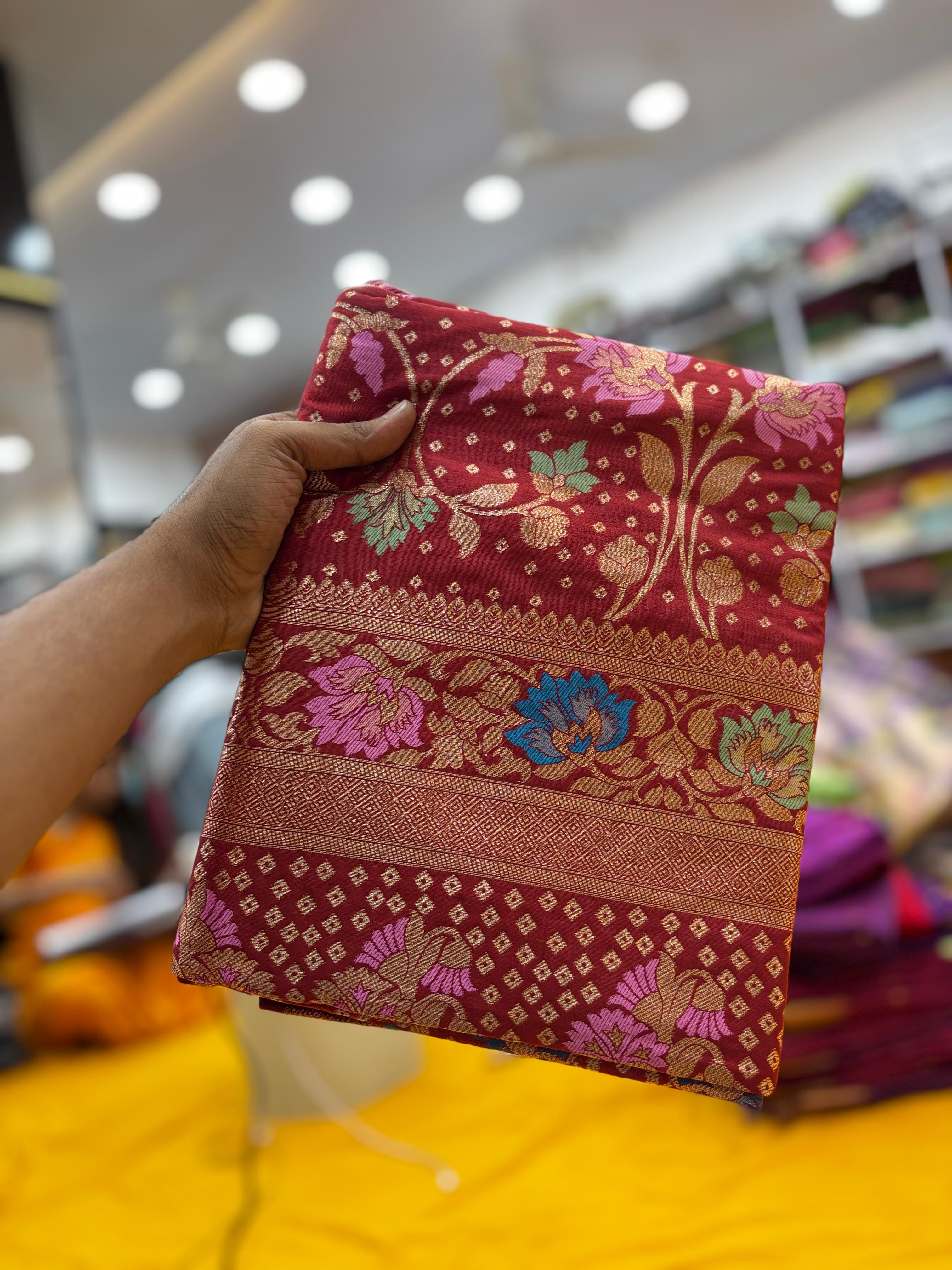 JAL DESIGN SAREE - RED