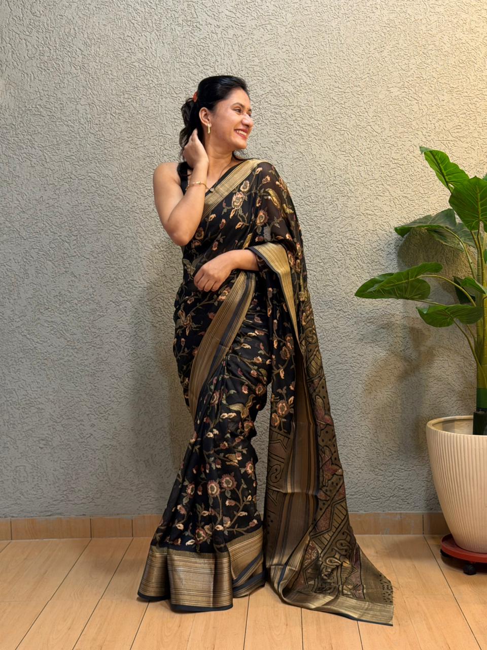 Special Black Brasso Saree