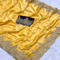Rosé Aura Zari Saree -  Yellow