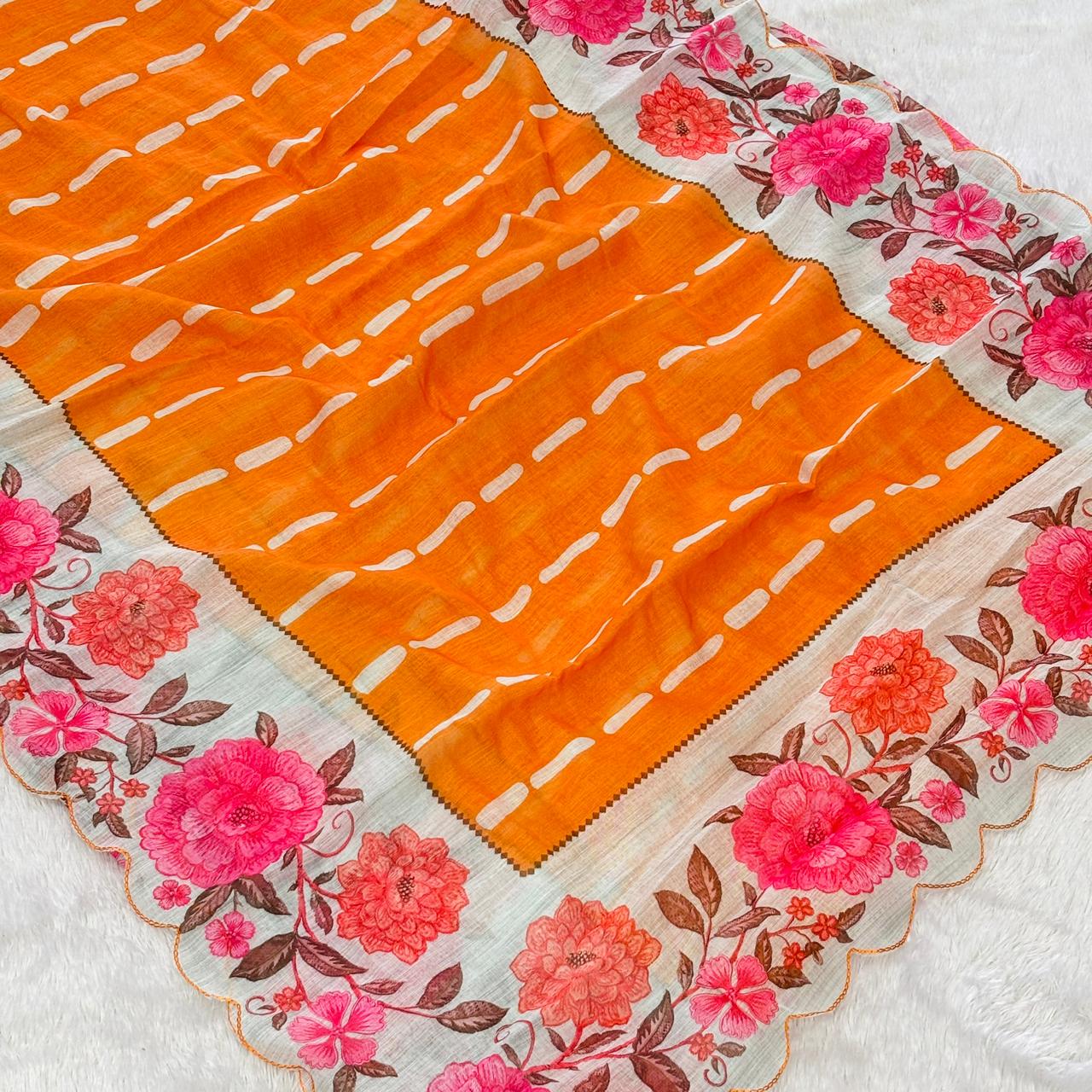 amarata Beautiful Saree -  Orange
