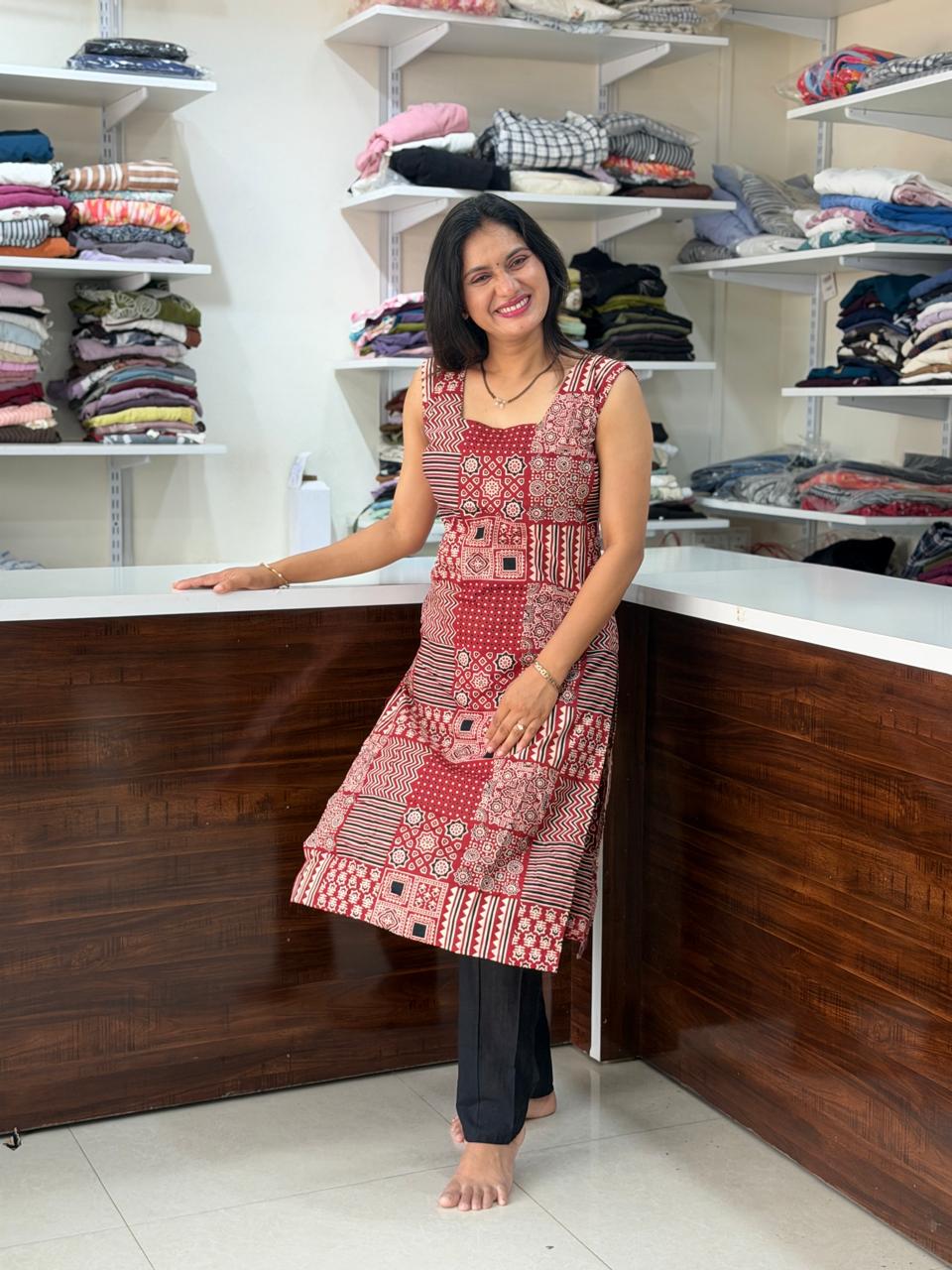 Mahi Kurti -Marron