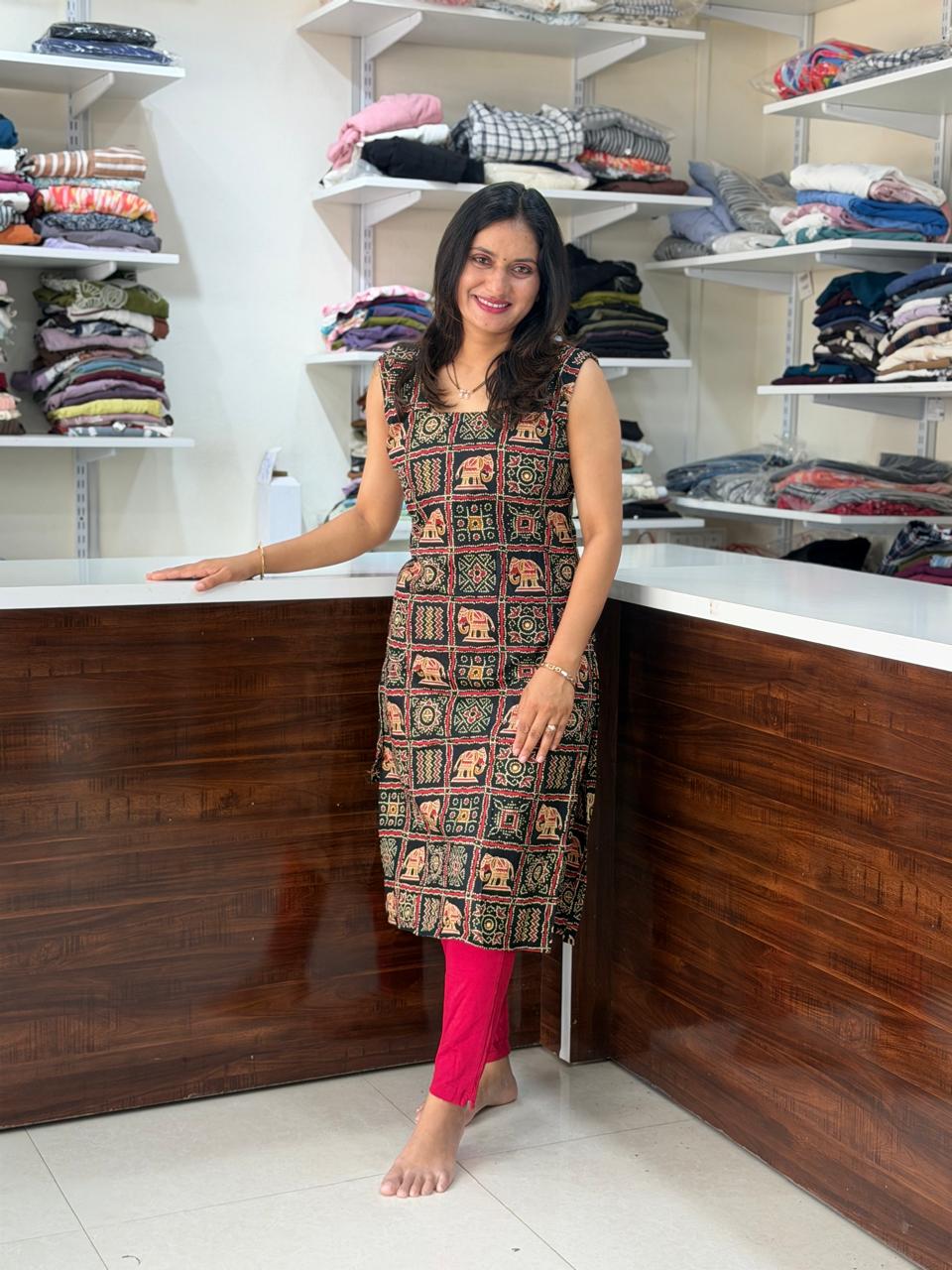 Mahi Kurti - Elephant design
