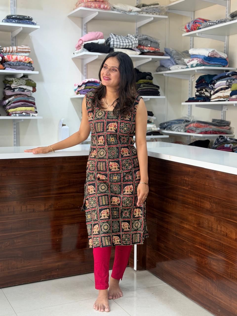 Mahi Kurti - Elephant design