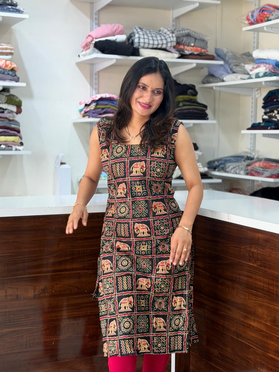 Mahi Kurti - Elephant design