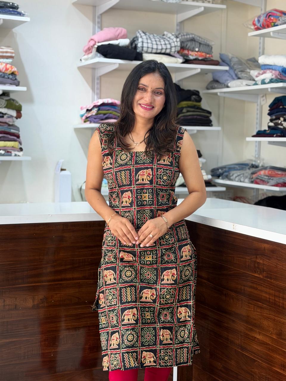 Mahi Kurti - Elephant design