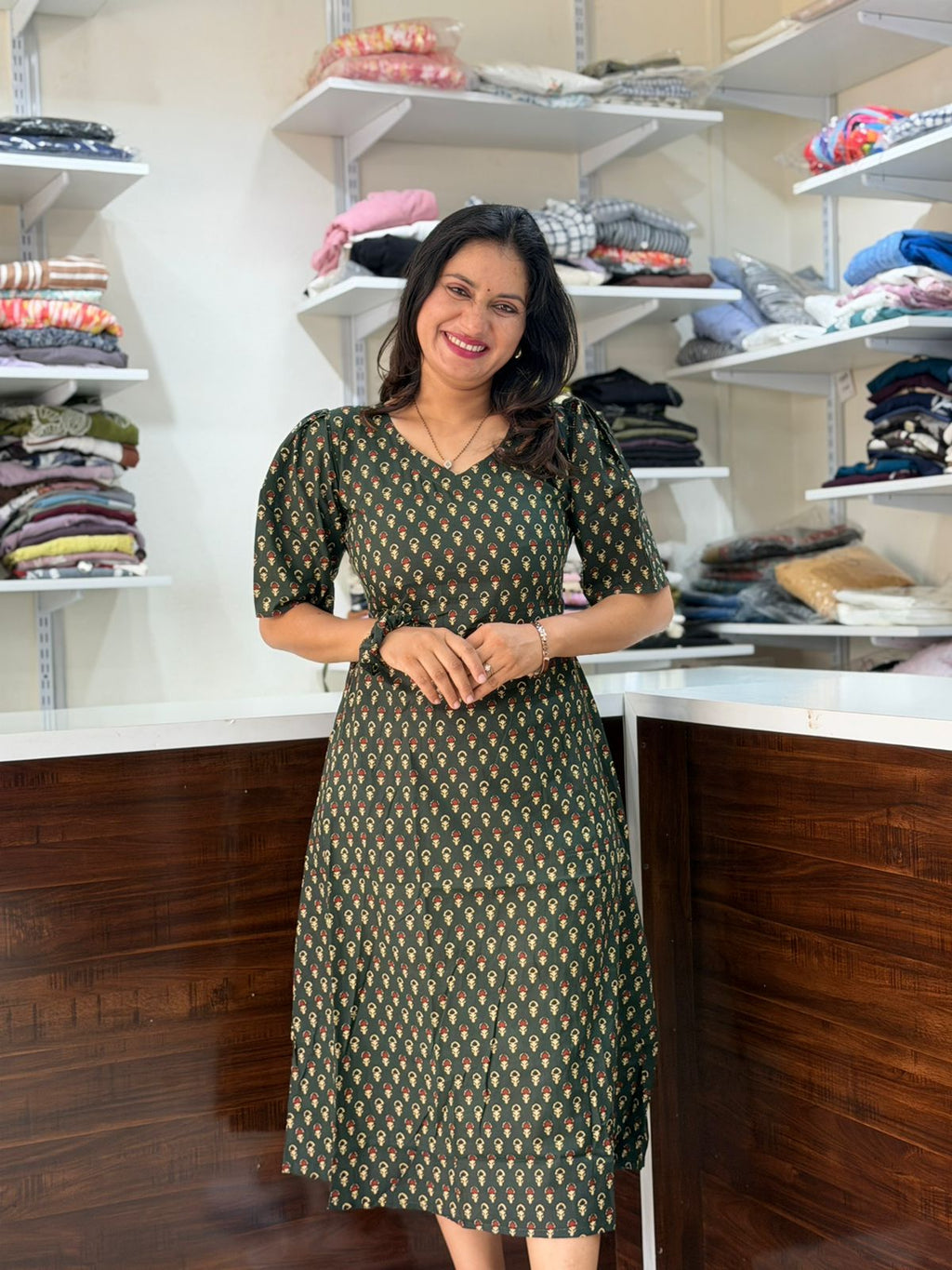Midi Dress - Green