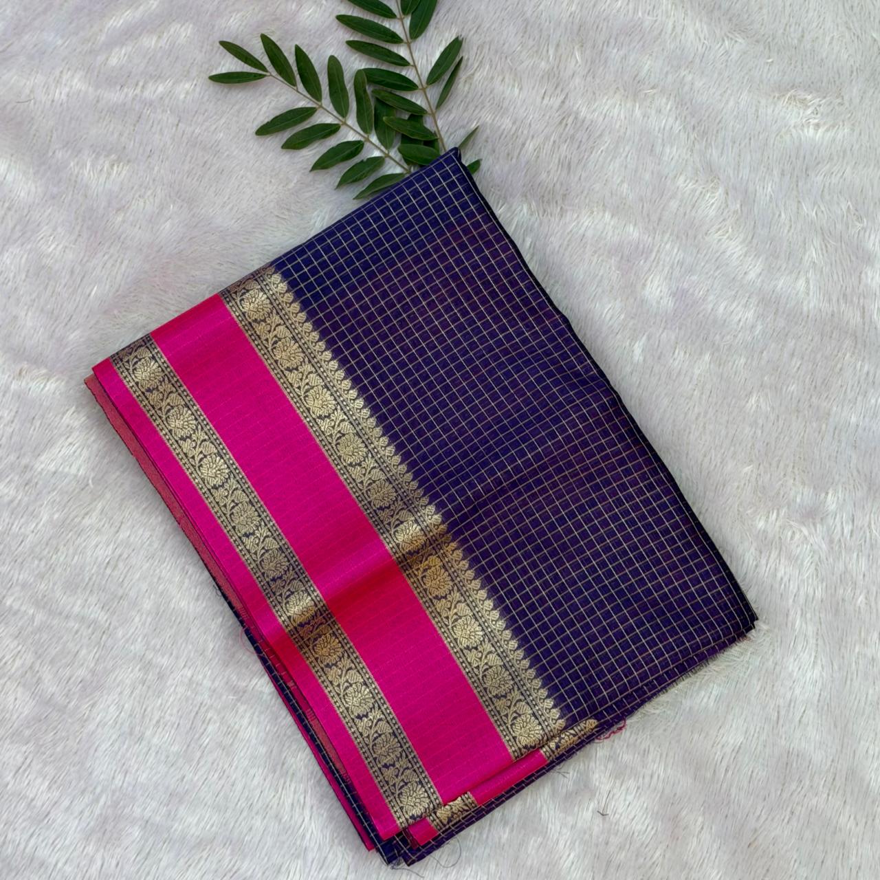 Namarata South Indian Pattern Saree - Purple