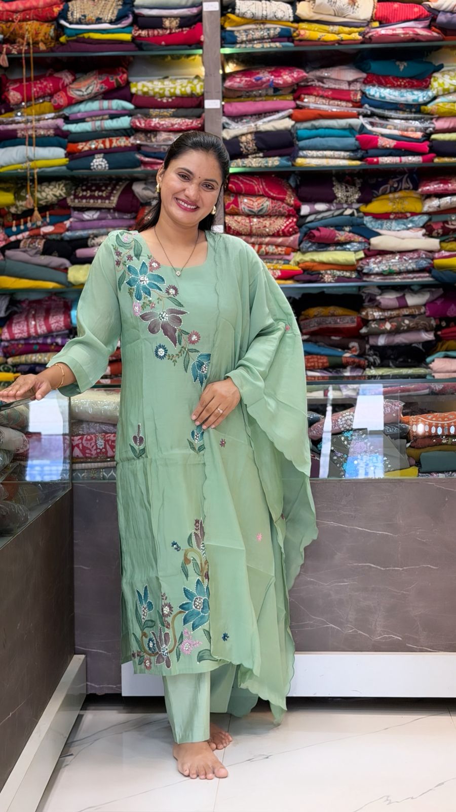 Hand-Painted 3-Piece Dress Set