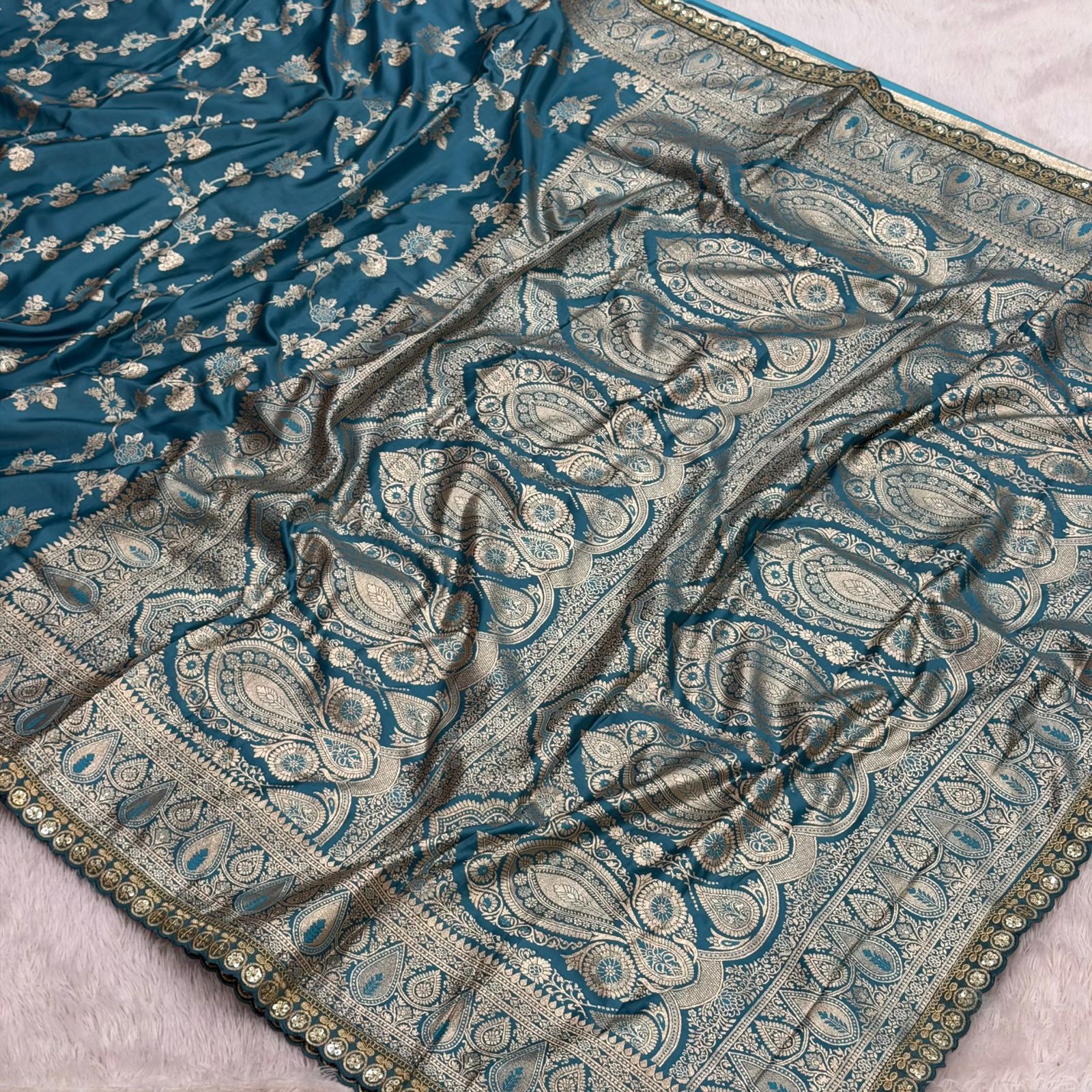 Ashru Silk Saree - Blue