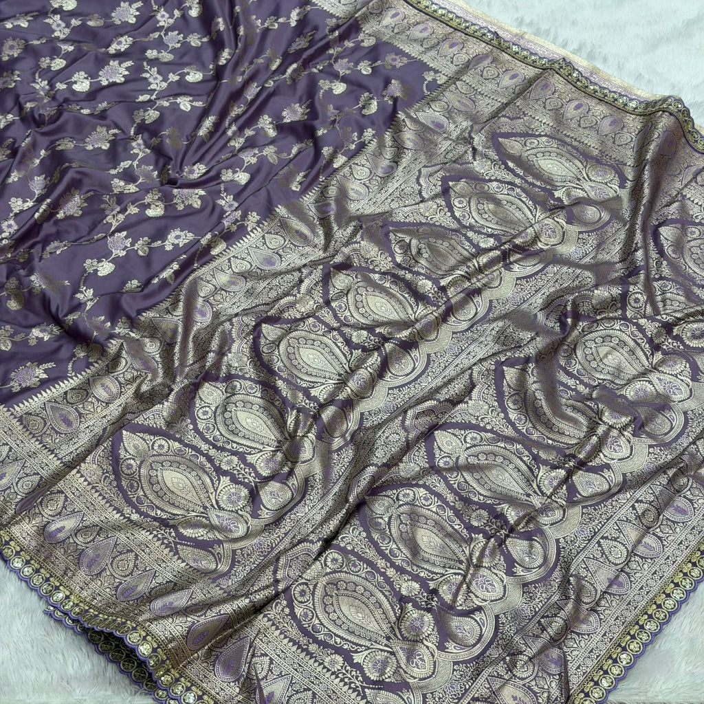 Ashru silk Saree-  Levender