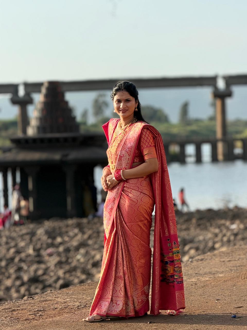 Rich Golden Zari Saree