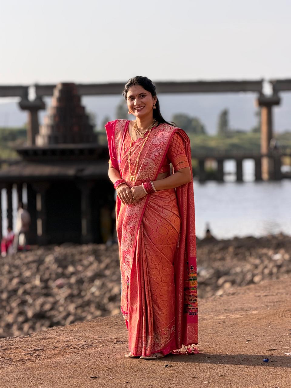 Rich Golden Zari Saree