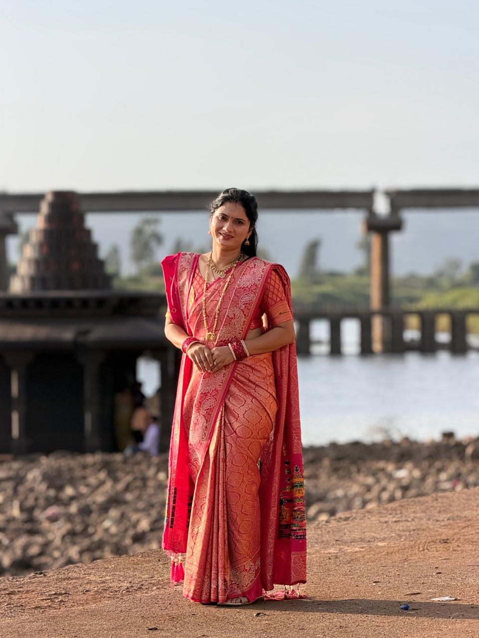 Rich Golden Zari Saree