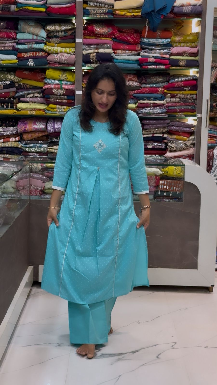 Anuradha Cord Set - Blue