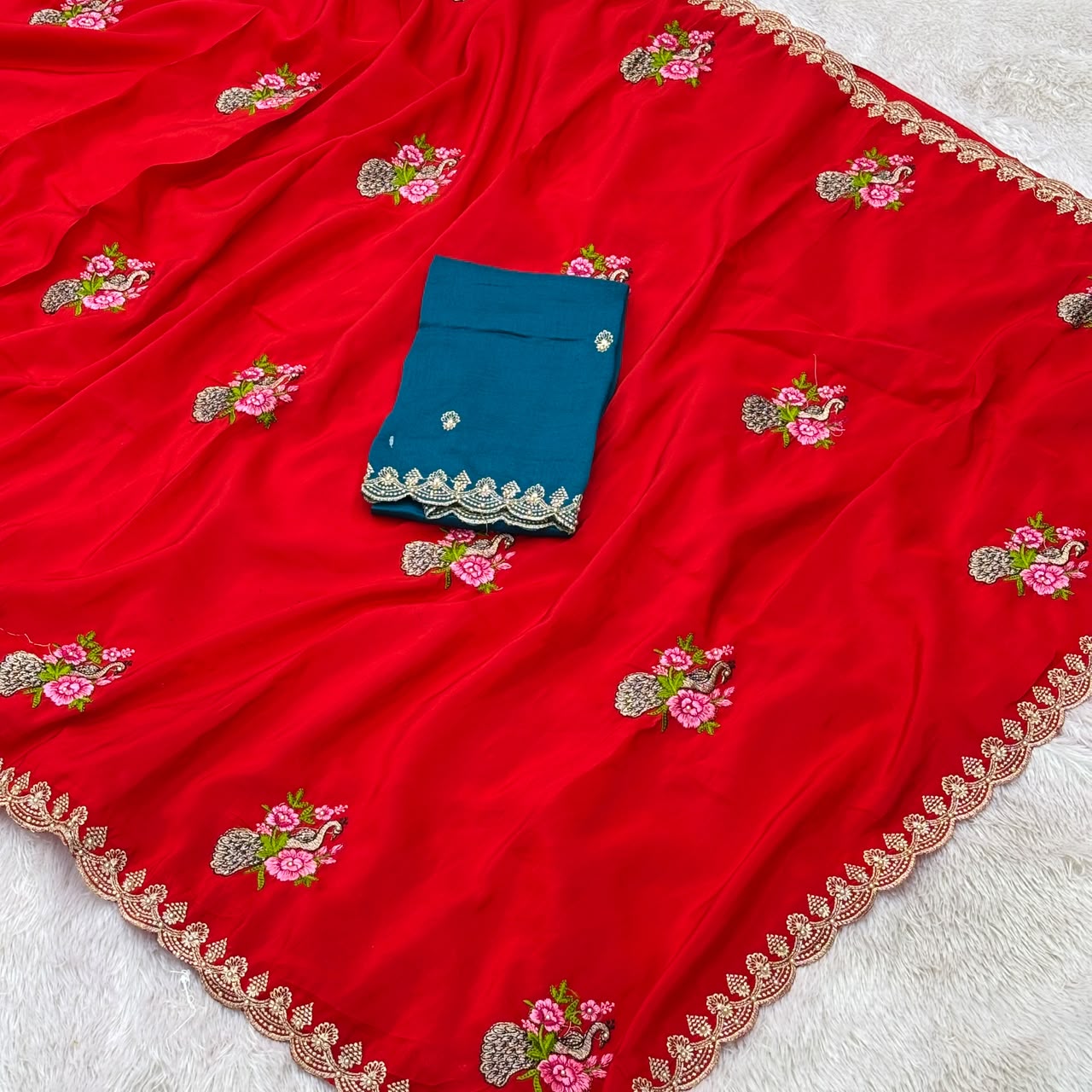 Gayatri Designer saree - Red